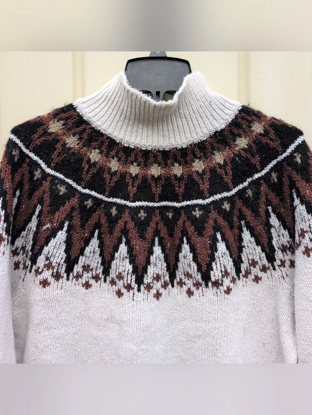 Free People Sweater Womens Medium Nordic Fairisle Chunky Knit Tunic Dress Casual